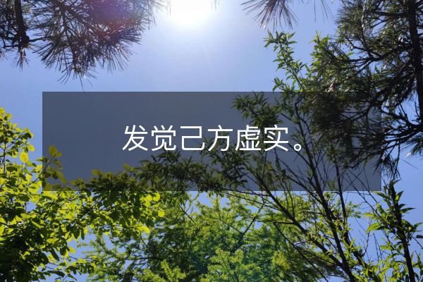 發覺己方虛實。